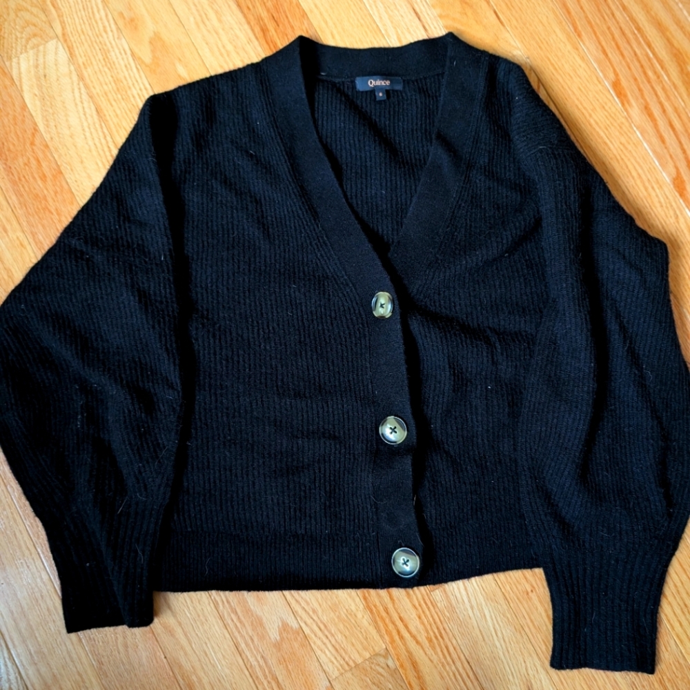Quince Baby Alpaca Wool Cardigan Size Small